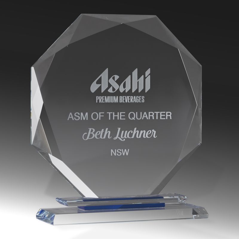 1342-3 Aquamarine Glass-Octagon