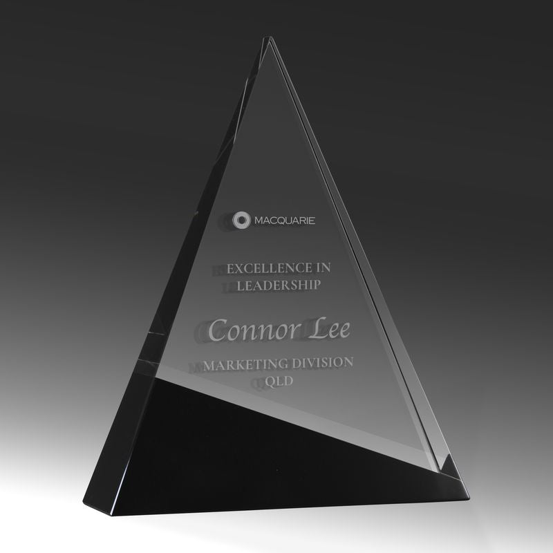 EBONY1 Black and Clear Crystal - Triangle