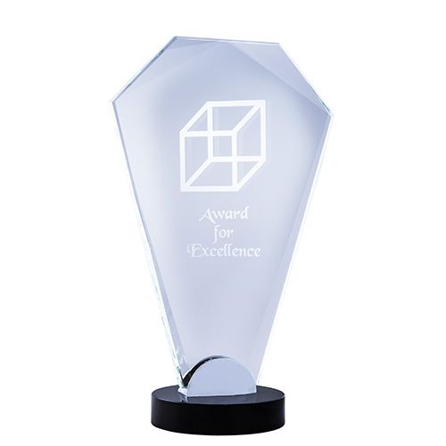 Black Opal - Arch - Clear Glass/Round Black Crystal Base