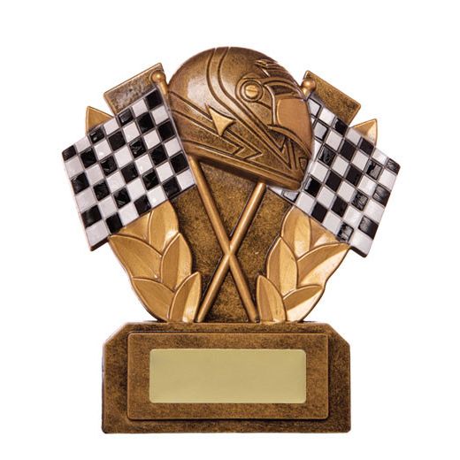 Motorsports Trophies - Flag/Helmut