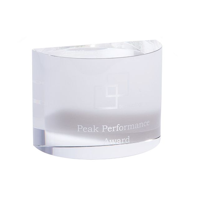 Clear Crystal with Gift Box (Semi-Circle Block)