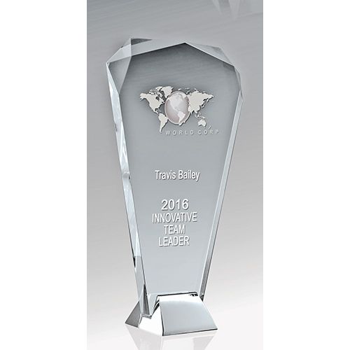 Silver Ice - Arch - Clear Glass/Silver Zinc Alloy Base