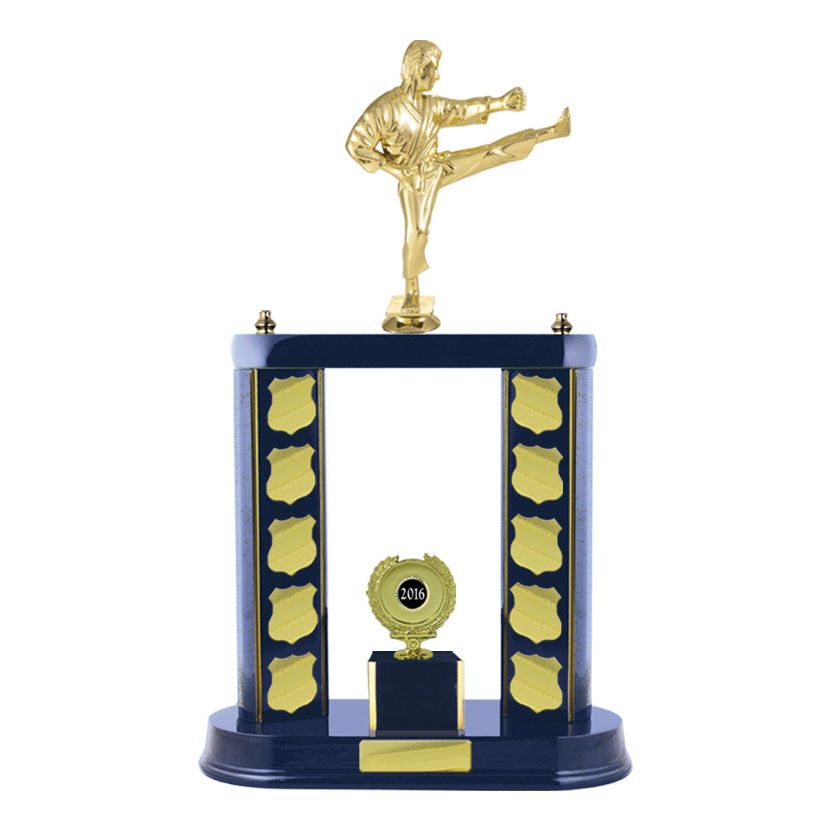 Karate Perpetual Stand Trophy - Royal Blue - W17-7004