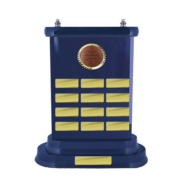 Basketball Perpetual Stand Trophy - Royal Blue - W17-7108