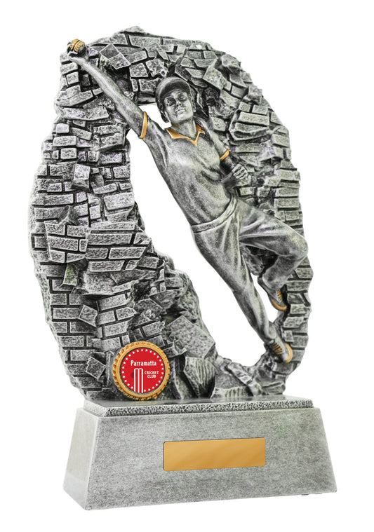 Breaking Down Barriers-Fielder Female cricket trophy
