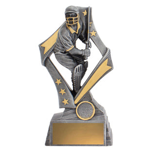 Flag Batsman cricket trophy