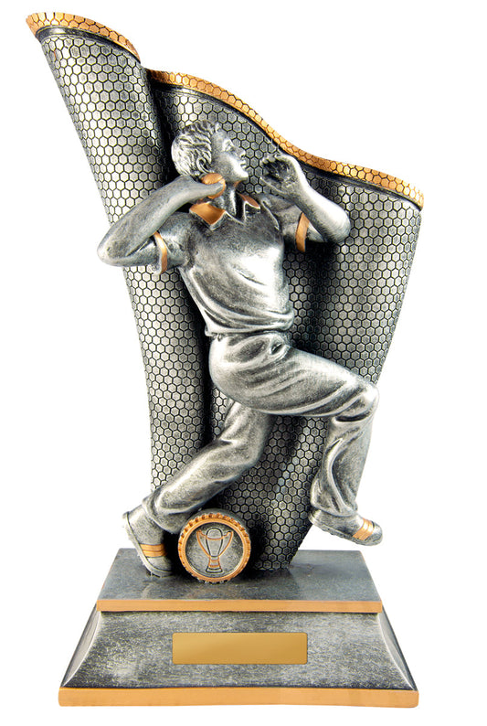 Wave Bowler Male cricket trophy