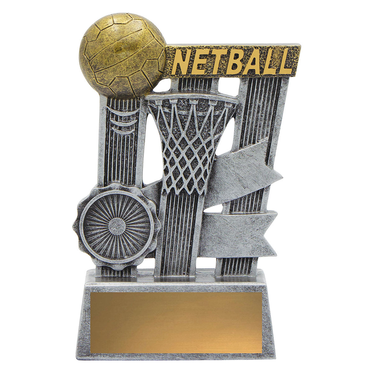 Netball Silver Ribbon 