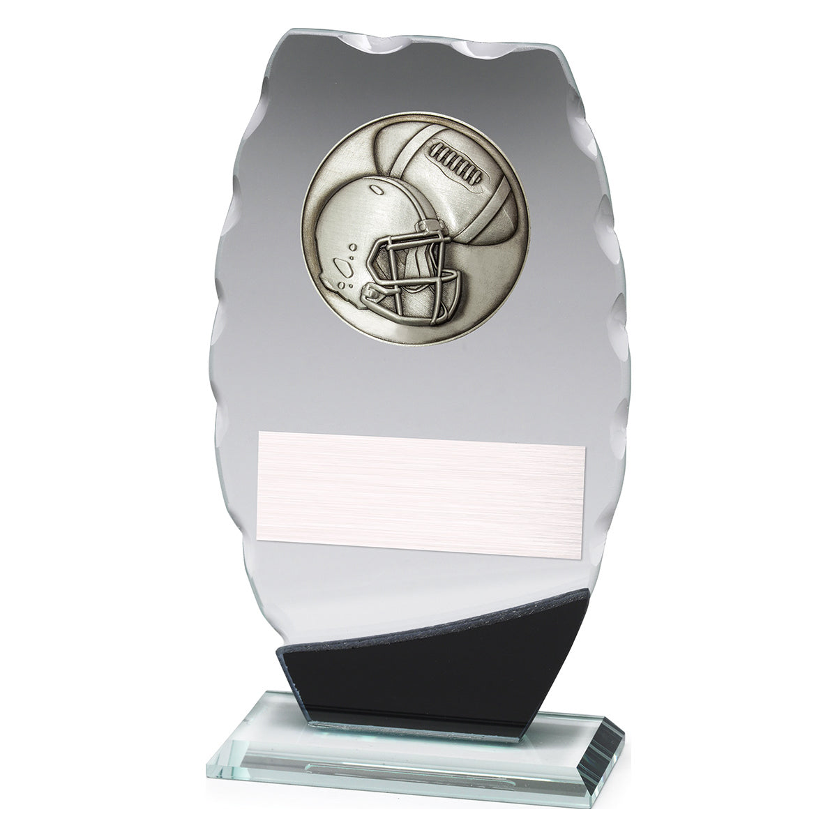 Clipped Oval Glass - American Football