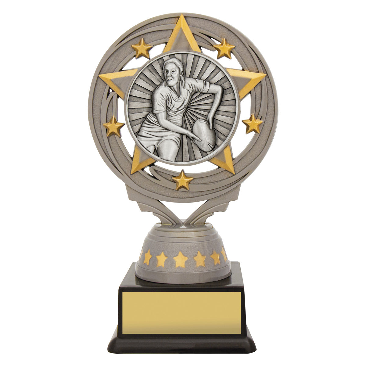 Silver Female Rugby Torch