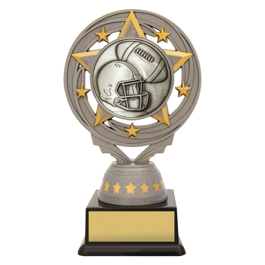 Silver American Football Torch