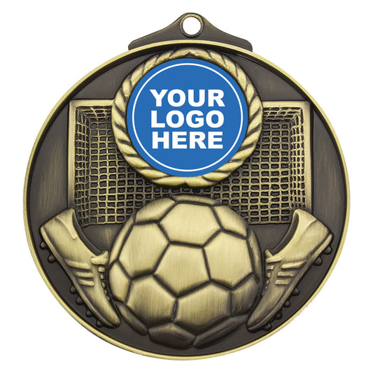 Football Medal 25mm Insert - Gold