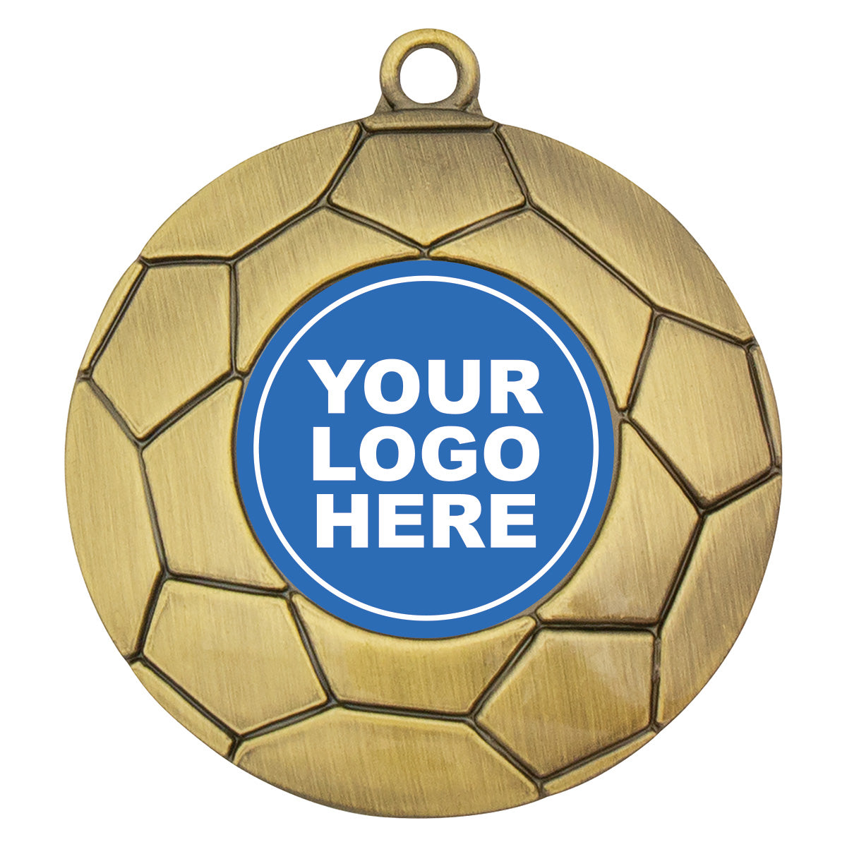 Football Ball Logo Medal - Gold