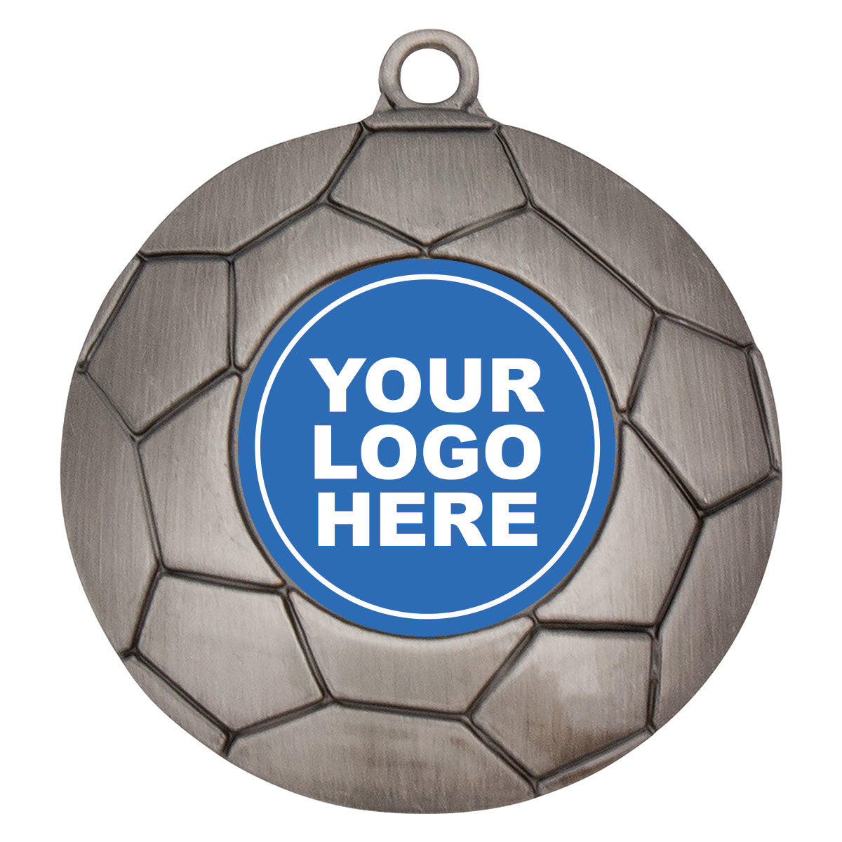 Football Ball Logo Medal - Silver