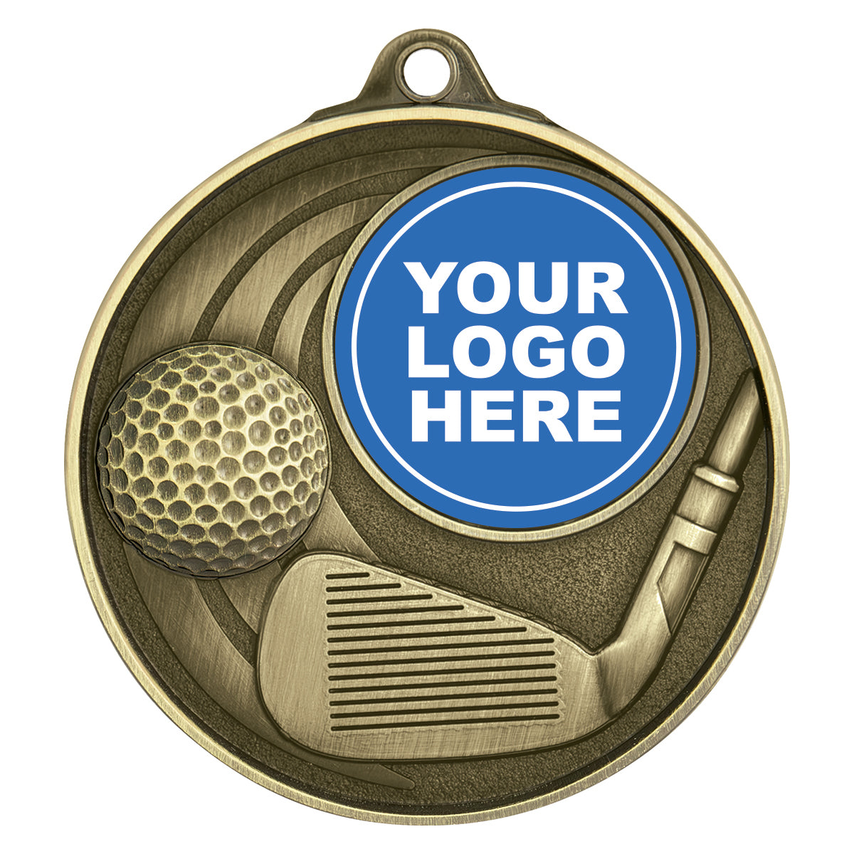 Golf Medal - Insert Option - Gold
