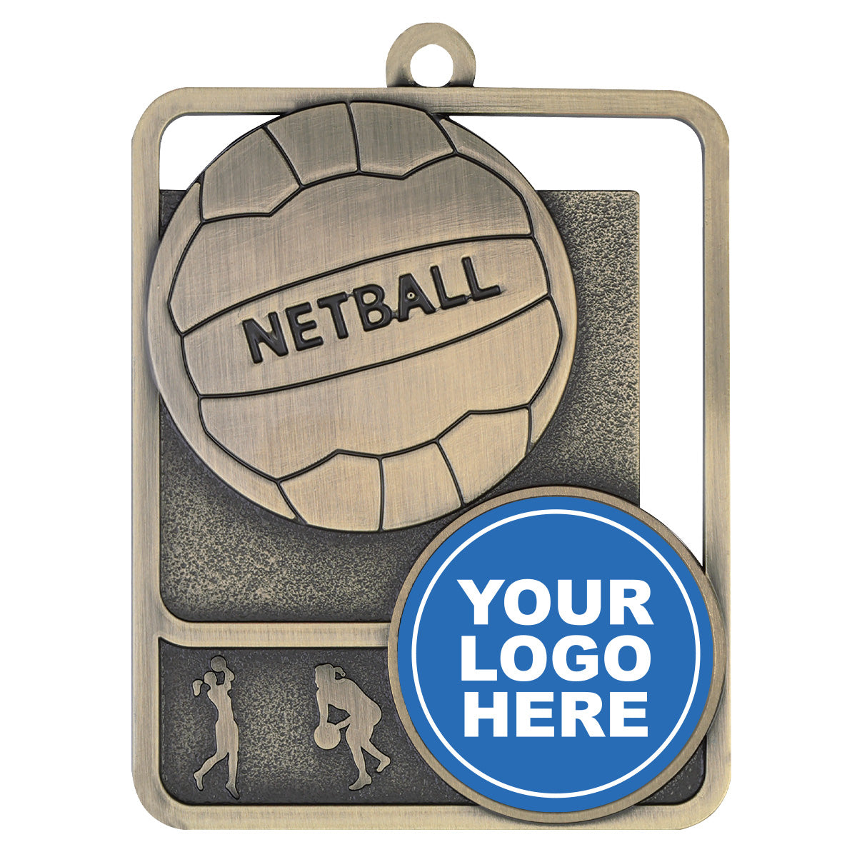 Netball Rosetta Insert - Gold