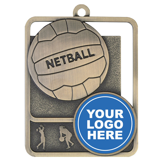 Netball Rosetta Insert - Gold