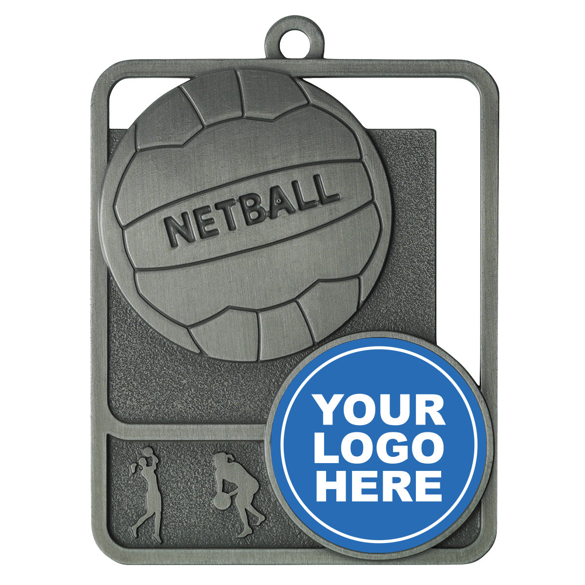 Netball Rosetta Insert - Silver
