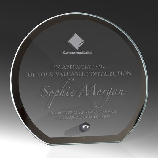 1256-1CIRCLE Mirror Edged Clear Glass-Circle