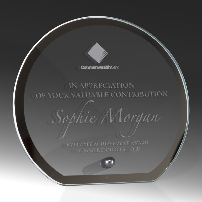 1256-3CIRCLE Mirror Edged Clear Glass-Circle