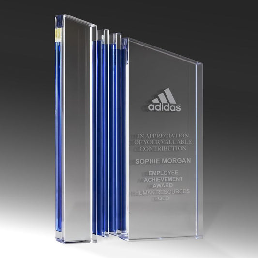 1284A Triple Blue Stripe Crystal