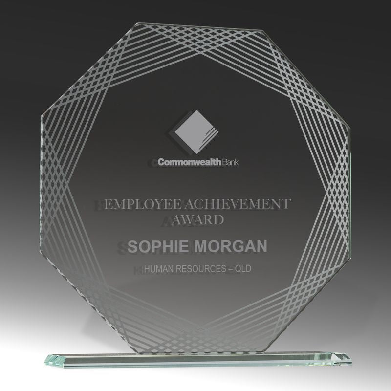 1288-3B Mirror Edge Glass-Octagon