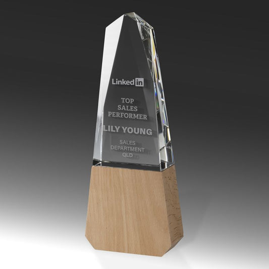 1290C Crystal/Timber Pyramid-Light Timber