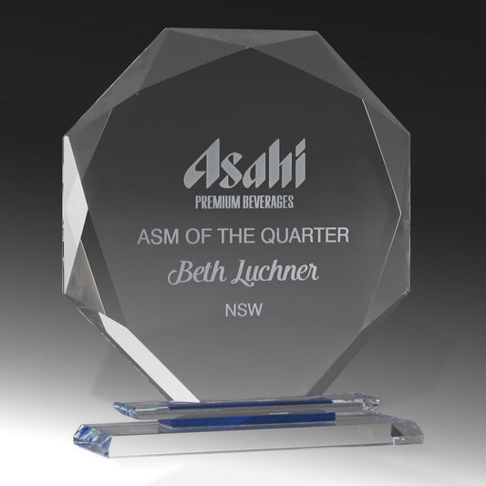 1342-1 Aquamarine Glass-Octagon