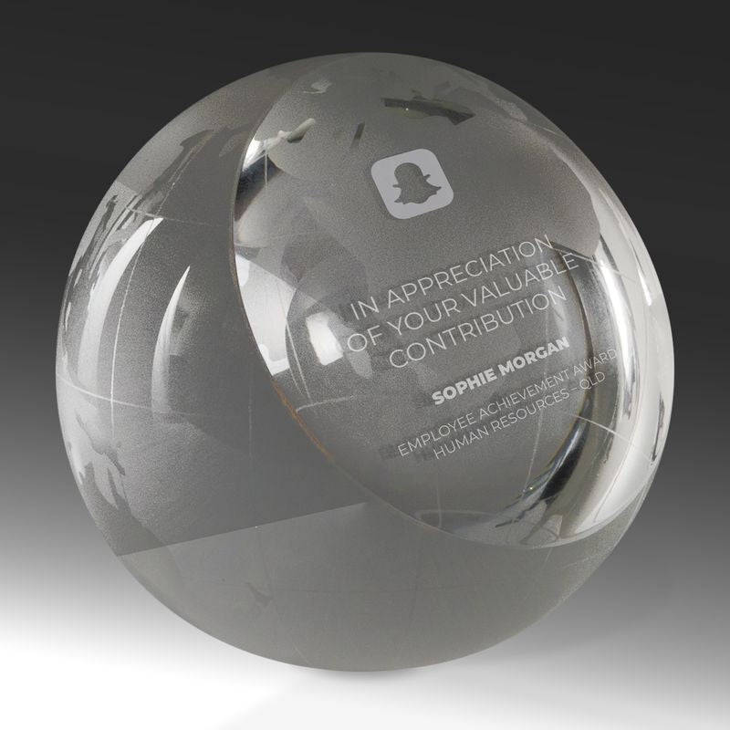 GL02A Crystal Globe Paperweight