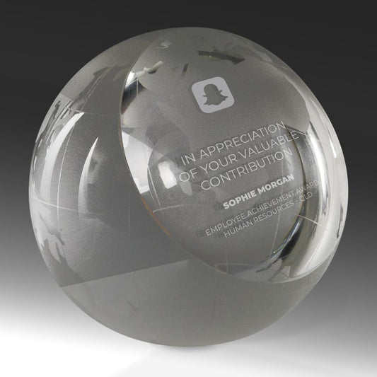 GL02A Crystal Globe Paperweight
