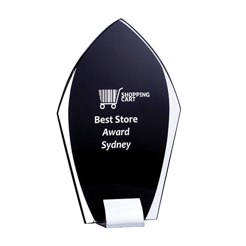 Black Onyx - Black Laser Glass/Silver Zinc Alloy Base - Flame