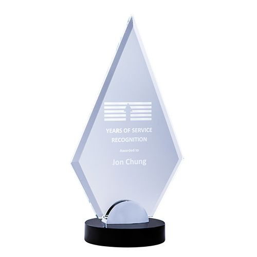 Black Opal - Arrow - Clear Glass/Round Black Crystal Base