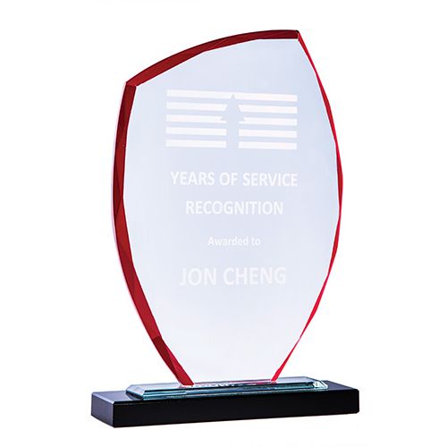 Excel Series - Clear Glass / Colored Edge (Red Sail)