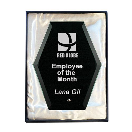 Colored Glass - Hexagon (Black)