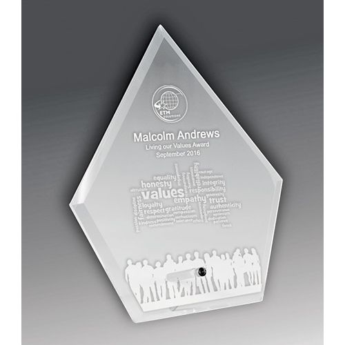 Clear Glass / Metal Pin - Arrowhead