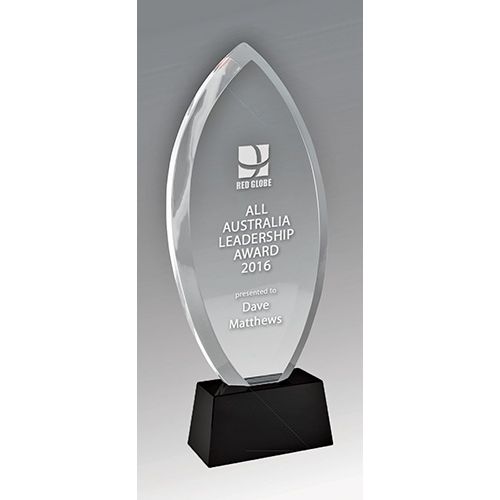 Clear Crystal on Black Crystal Base - Flame