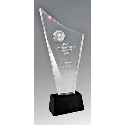 Clear Crystal on Black Crystal Base - Sail