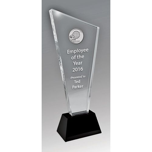 Clear Crystal on Black Crystal Base - Wedge