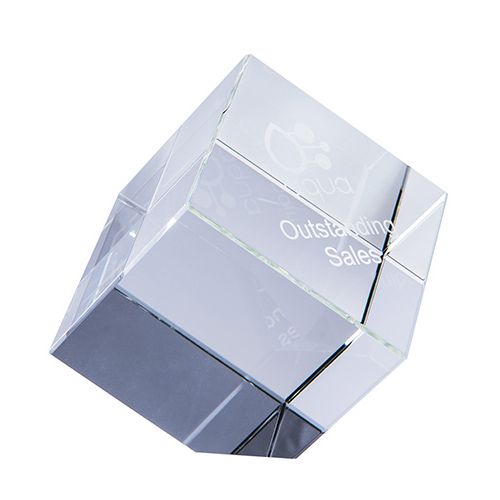 Clear Crystal with Gift Box (Cube)
