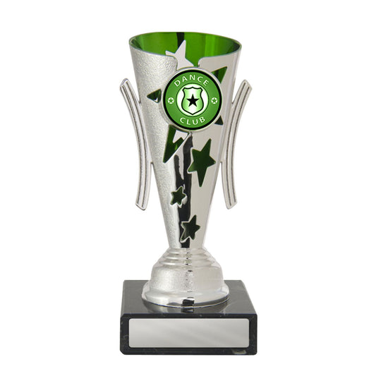 Dance Trophy - Gala Cup - Green & Silver - D17-0301 - 155mm
