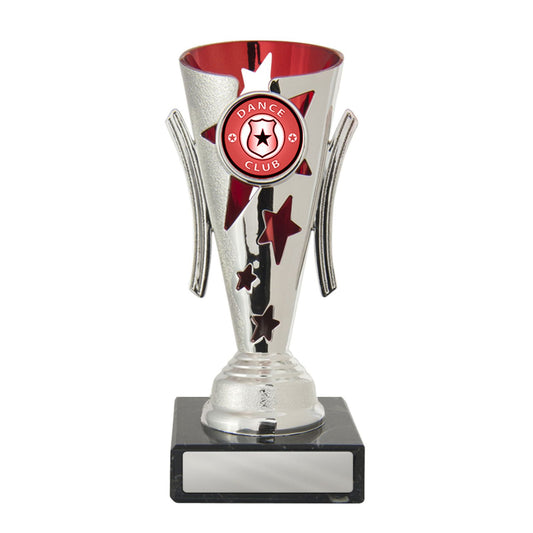 Dance Trophy - Gala Cup - Red & Silver - D17-0306 - 155mm