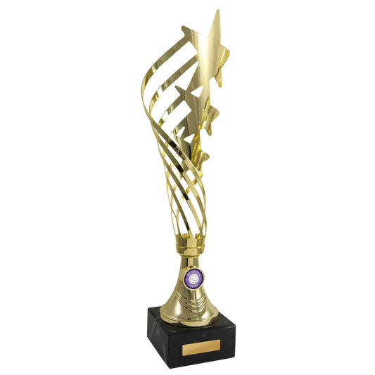 Netball Cup with Stars - Gold