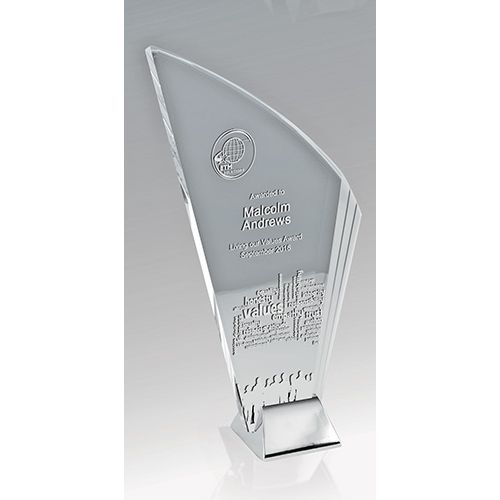 Silver Ice - Edge - Clear Glass/Silver Zinc Alloy Base