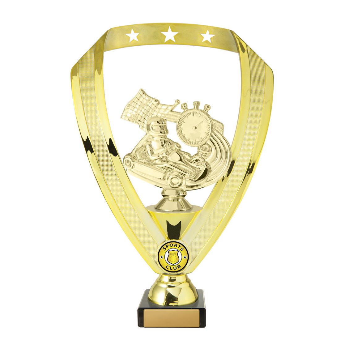 Figurine on Base - Wreath (Gold)