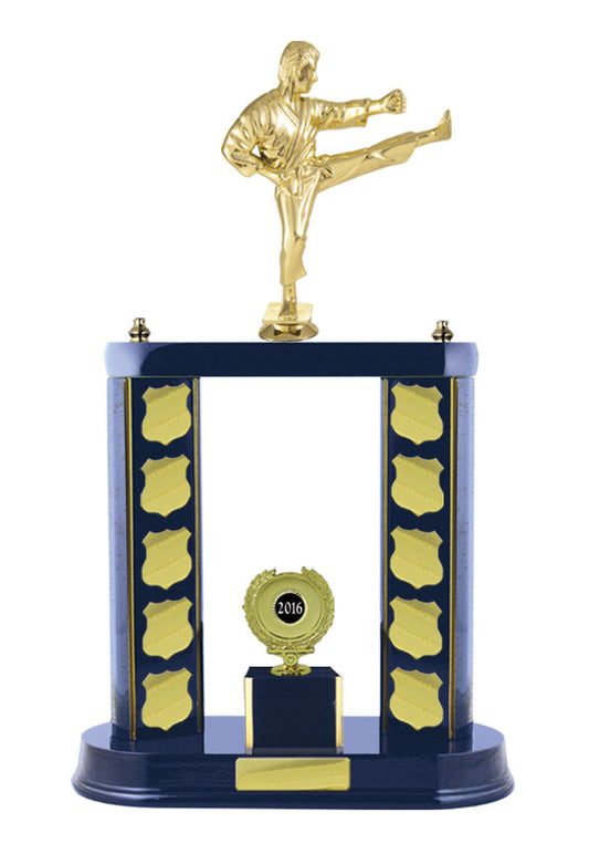 Karate Perpetual Stand Trophy - Royal Blue - W17-7004