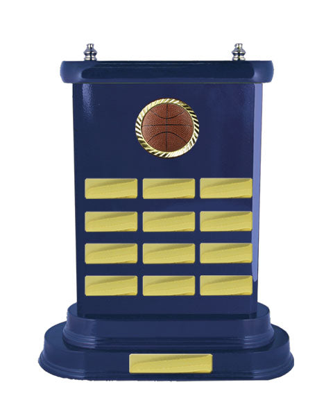 Basketball Perpetual Stand Trophy - Royal Blue - W17-7108